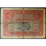 2 Kroni 1917 - žig OBČINA RUDNIK