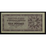 5 dinarjev 1950 - UNC