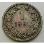 AVSTRIJA 1 Kreuzer 1891 - XF+