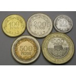 KOLUMBIJA 50 Pesos / 1000 Pesos 2012/2013 - Lot 5 kovancev - UNC