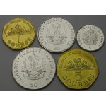 HAITI 5 Centimes / 5 Gourdes 1995/2003 - Lot 5 kovancev - UNC