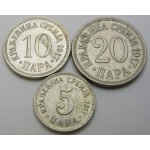 SRBIJA 5, 10, 20 Para 1917