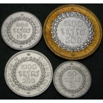 KAMBODŽA 50 Riels / 500 Riels 1994 - Lot 4 kovancev - UNC