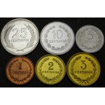 SALVADOR 1 Centavo / 25 Centavos 1972 / 1999 - Lot 6 kovancev - UNC
