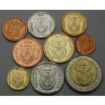 JUŽNA AFRIKA 1 Cent / 5 Rand 1990/2016 - Lot 9 kovancev - UNC