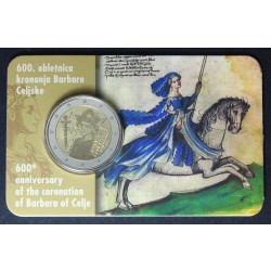 SLOVENIJA 2€ 2014 - 600. obletnica kronanja Barbare Celjske - kartica 