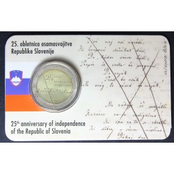 SLOVENIJA 2€ 2016 - 25. obletnica osamosvojitve Republike Slovenije  - kartica 