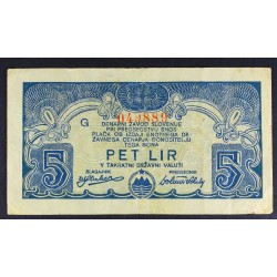 Slovenija 5 lir 1944 (serija G) - VF+