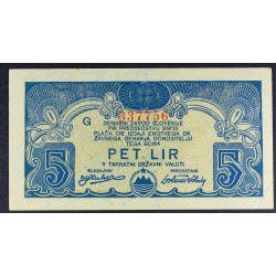 Slovenija 5 lir 1944 (serija G) - XF-