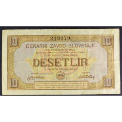 Slovenija 10 lir 1944 - VF 