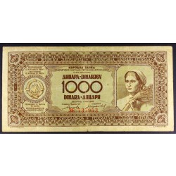 1000 dinarjev 1946 - зE - nitka vodoravno - VF