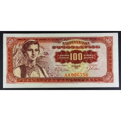 100 dinarjev 1963 - AA - UNC