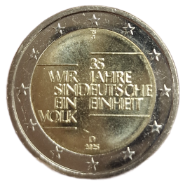 NEMČIJA 2€ 2025 - 35 let nemške enotnosti (A,D,F,G,J)
