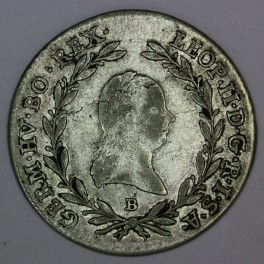 AVSTRIJA 20 Kreuzer 1791 B - Leopold II.