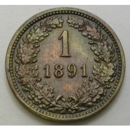 AVSTRIJA 1 Kreuzer 1891 - XF+